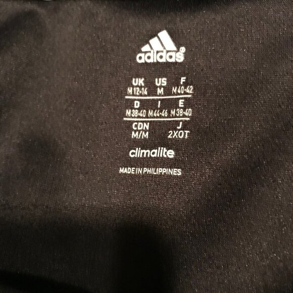 ADIDAS Black And White Athletic Top Size M - Picture 6 of 7